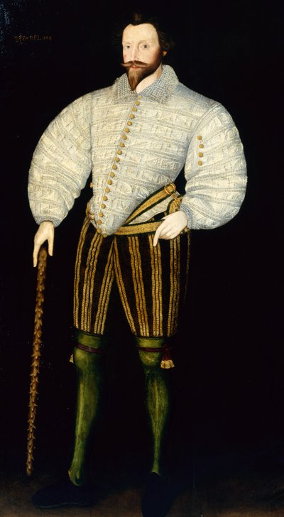 Portret van Sir Francis Drake door William (follower of) Larkin