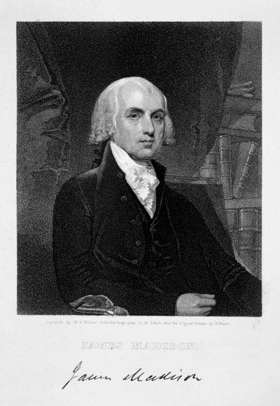 James Madison, 4e president van de Verenigde Staten van Amerika door William A Wilmer