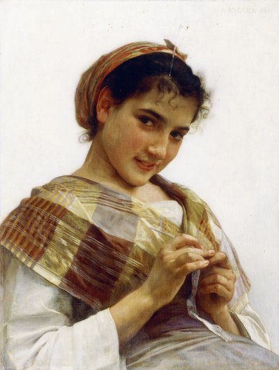 Een Bretonse meisje door William Adolphe Bouguereau