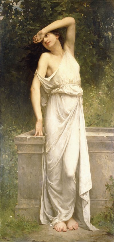 Een klassieke schoonheid bij een bron door William Adolphe Bouguereau
