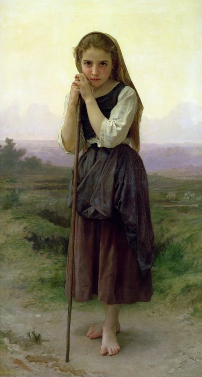 Een Kleine Herderin, 1891 door William Adolphe Bouguereau
