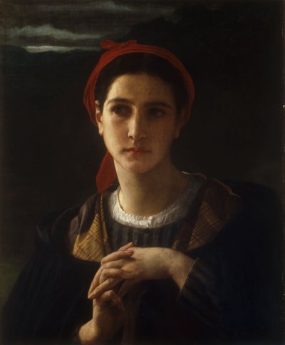 Bergere de Bordelais, 1871 door William Adolphe Bouguereau