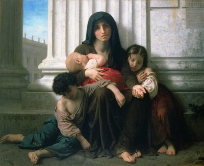 Liefdadigheid of Het Arme Gezin, 1865 door William Adolphe Bouguereau