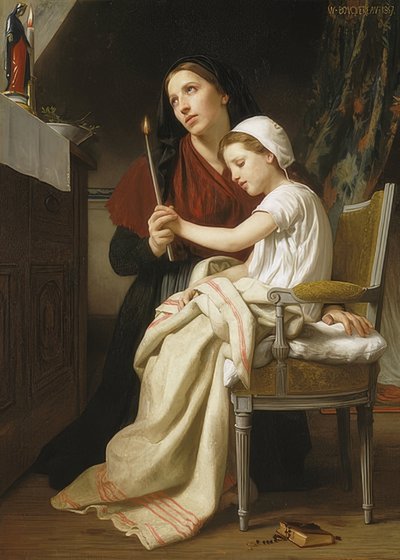 Het dankoffer. 1867 door William Adolphe Bouguereau