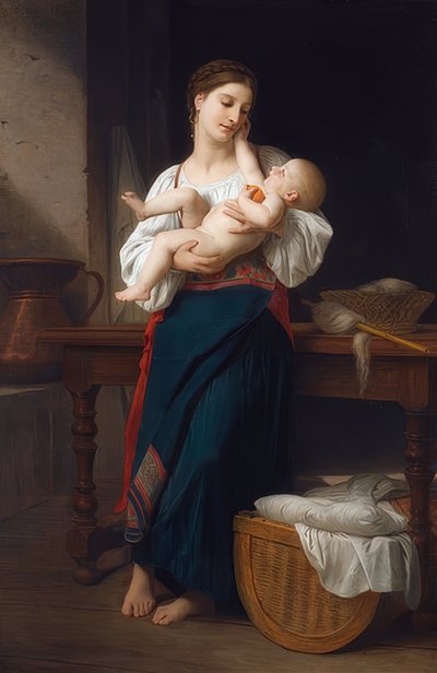 Eerste tederheden door William Adolphe Bouguereau