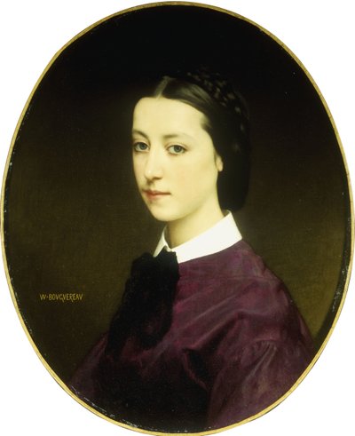 Portret van een Jonge Dame door William Adolphe Bouguereau