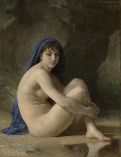 Zittende Naakt, 1884 door William Adolphe Bouguereau