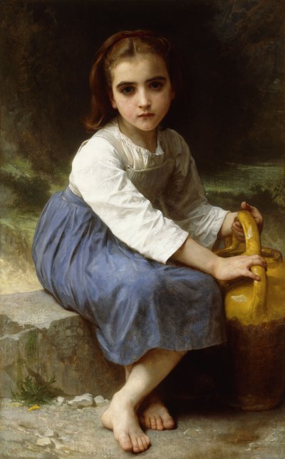 Jong meisje met een kruik; Jeune Fille à la Cruche door William Adolphe Bouguereau