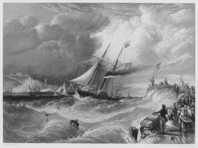 Dover, De Landing van Prins Albert, uit het schilderij in de Koninklijke Collectie door William Adolphus Knell