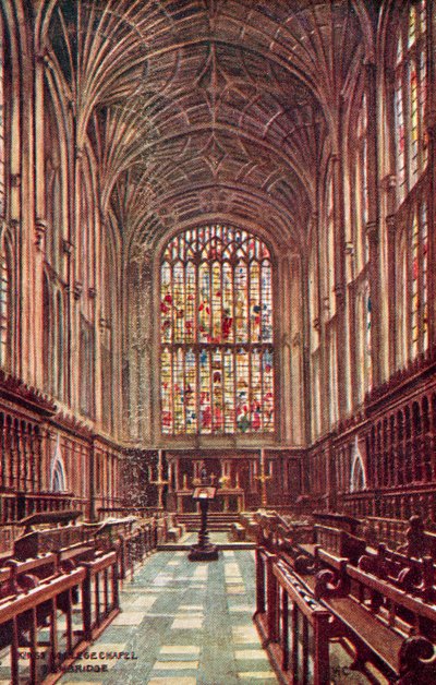 Kings College Chapel, Cambridge door William Affleck Carruthers