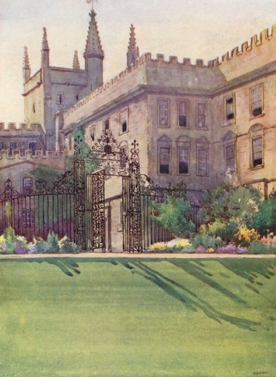 New College vanuit de tuin door William Ainsworth Wildman