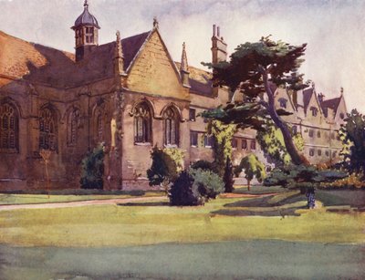 Wadham College tuinfront door William Ainsworth Wildman