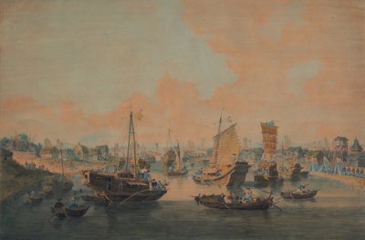 Chinese Sluizen van de Ambassade die door een Sluis op het Grote Kanaal Gaan door William Alexander
