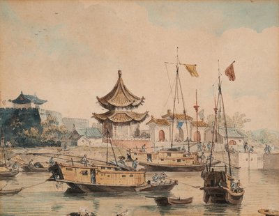 Chinese Scene (Tempel en Shinsan) door William Alexander