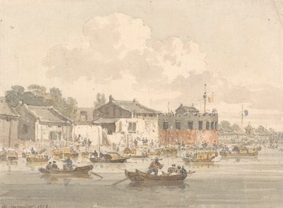 Fort tegenover de fabriek, Canton door William Alexander