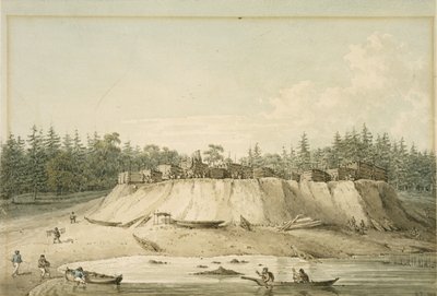 Indiaans dorp, Point Mudge door William Alexander