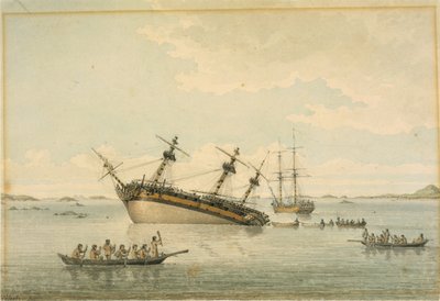 De ontdekking op de rotsen, Queen Charlotte