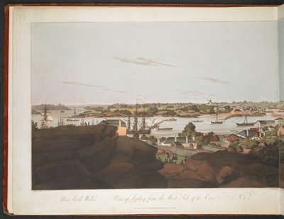 Uitzicht vanaf Sydney op de westkant van de baai. door William Alexander