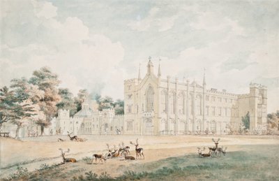 Uitzicht vanuit het zuidwesten, Cassiobury, Hertfordshire door William Alexander