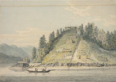 Dorp van vriendelijke Indianen, bij de ingang van Bute