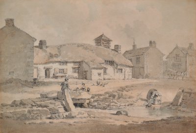Dorpsscène door William Alexander