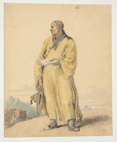 WD 961 f.53, Portret van een Lama, of Bonze door William Alexander