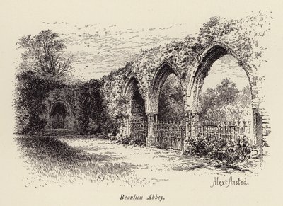 Beaulieu Abdij door William Alexander Ansted