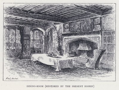 Eetkamer, gerestaureerd door de Huidige Bisschop door William Alexander Ansted