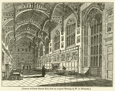 Interieur van Christ Church Hall door William Alfred Delamotte