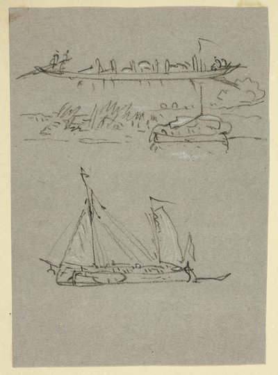 Rivierscènes door William Alfred Delamotte