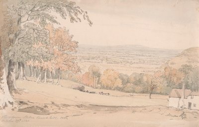 Uitzicht vanaf Stokenchurch Hill, Buckinghamshire door William Alfred Delamotte
