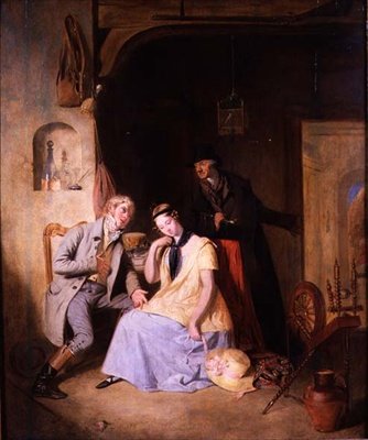 Een minnaar met zijn geliefde onder druk gezet door de koetsier voor een snelle ontsnapping door William Allan