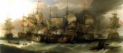 De Slag bij Kaap Sint-Vincent (Portugal), 14 februari door William Allan