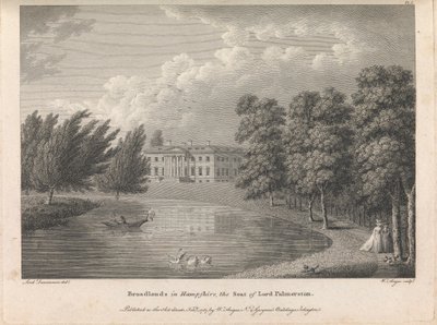 Broadlands in Hampshire, het landgoed van Lord Palmerston (uitgegeven door W. Angus), plaat 1; pagina 42 (Volume One) door William Angus