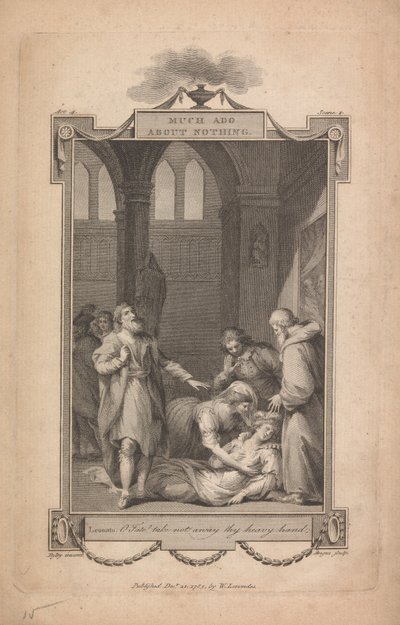Veel drukte om niets Act IV, Sc. I door William Angus