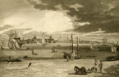 Uitzicht op Liverpool vanaf de veerboot, Lancashire door William Angus