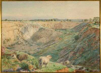 Steengroeve op Durdham Down, c.1865 door William Arnee (attr. to) Frank