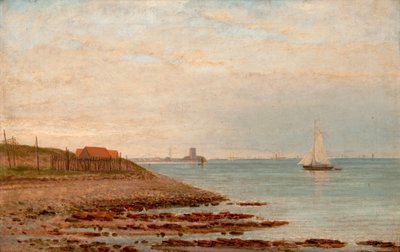 Broughty Kasteel vanaf de Stannergate door William Barclay