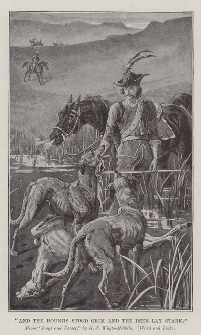 En de Honden stonden grimmig en het Hert lag stijf door William Barnes Wollen