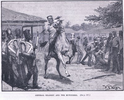 Generaal Hearsay en de muiters 1857 AD door William Barnes Wollen
