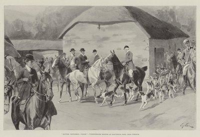 Honden, Heren, Alstublieft, honden loslaten op Cloutsham Farm, nabij Porlock door William Barnes Wollen