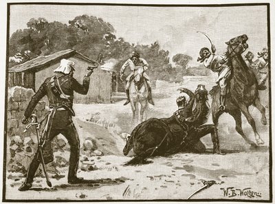 Hoe Majoor Tombs het Victoria Cross won, illustratie uit 