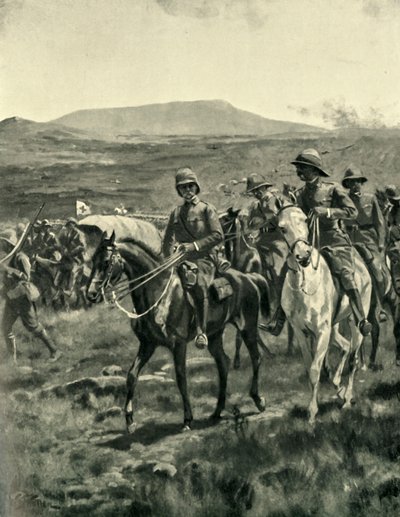 Lord Roberts en staf op de Veldt naderen Pretoria door William Barnes Wollen
