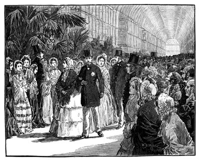 Koninklijk en Keizerlijk bezoek aan het Crystal Palace, 1850s, ca. 1888 door William Barnes Wollen