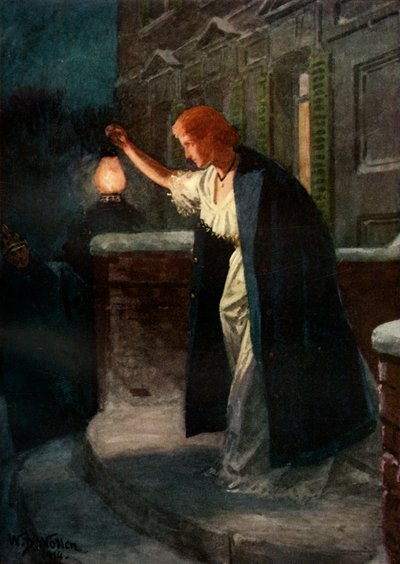 Ze stond en zwaaide de lantaarn langzaam heen en weer, 1914 door William Barnes Wollen
