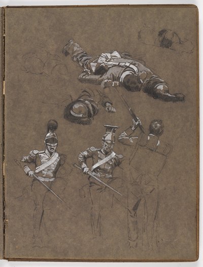 Studies voor het olieverfschilderij, De vlag: Albuhera, 16 mei 1811 door William Barnes Wollen