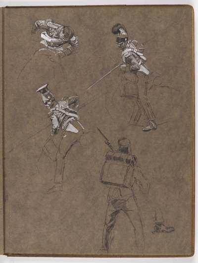 Studies voor het olieverfschilderij, De vlag: Albuhera, 16 mei 1811 door William Barnes Wollen