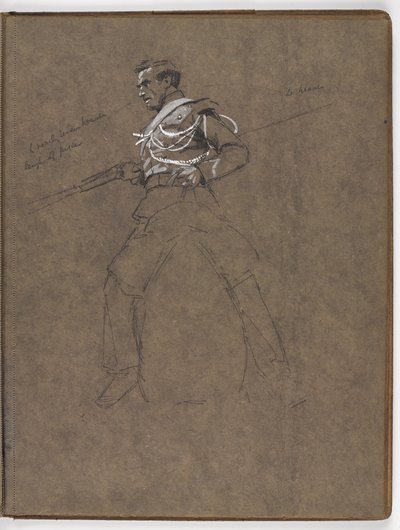 Studie voor het olieverfschilderij door William Barns Wollen, De vlag: Albuhera, 16 mei 1811 door William Barnes Wollen