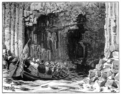 Het Koninklijk Bezoek aan Fingals Cave, Staffa, Schotland, 1847 door William Barnes Wollen