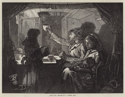 Kanaalleven, theetijd op een aapboot door William Bazett Murray